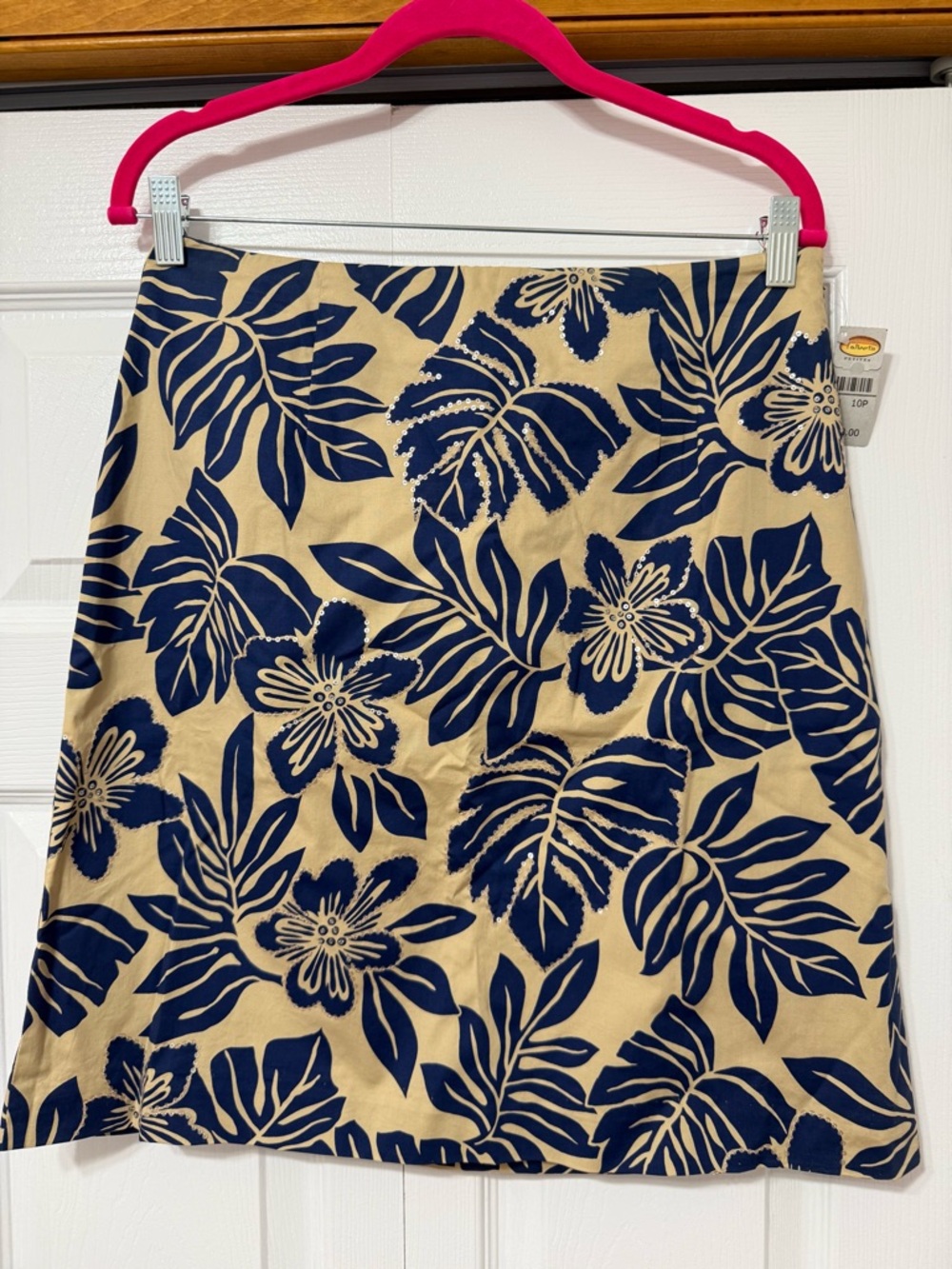Talbots Petites Floral Skirt – Size 10P – Linen Blend – NWT
